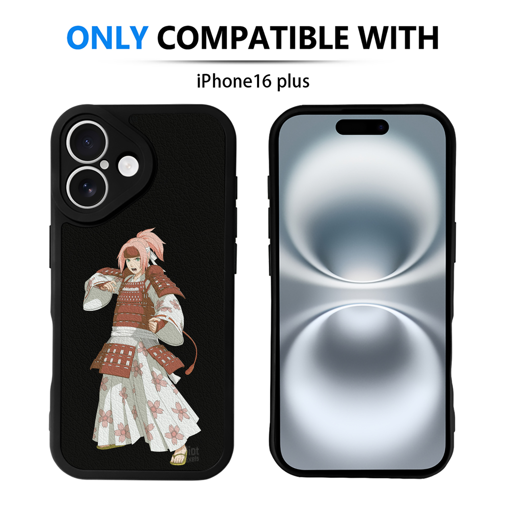 （画像用） NARUTO -ナルト- 春野サクラ Haruno Sakura 【iPhone 16シリーズ対応】シリコンスマホケース（レザー調） 材質：シリコン